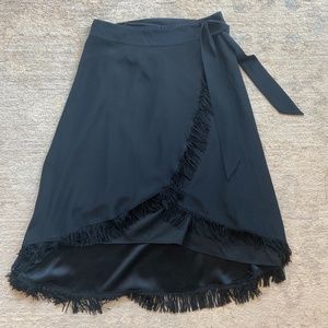 Marie Oliver black wrap skirt